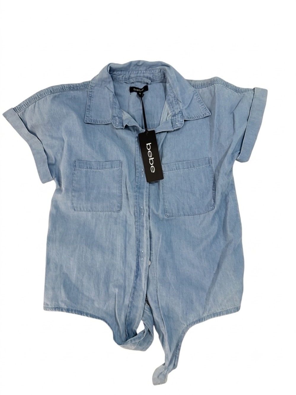 Bebe Light Blue Cotton Shirt